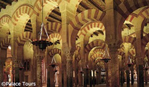 Inside architecture of the Mosque of Cordoba, Cordoba, Spain
